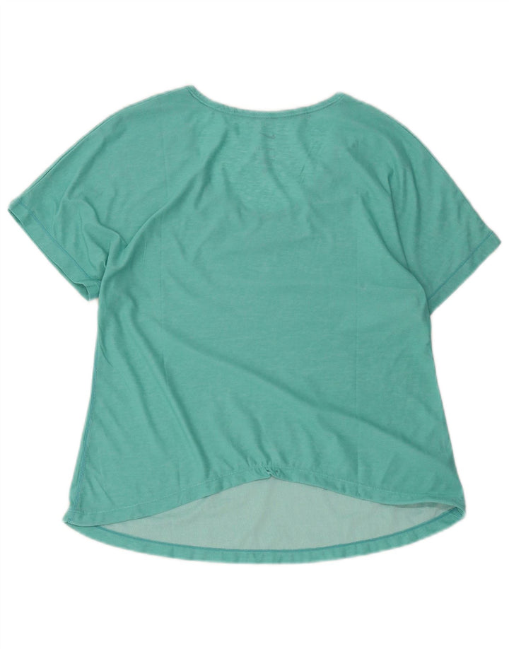 Nike Womens Dri Fit T-Shirt Top UK 14 Medium Blue