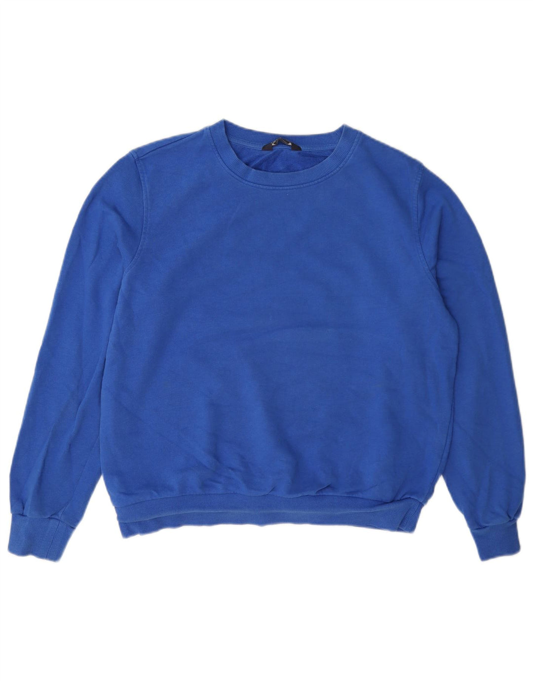 Marks & Spencer Womens Sweatshirt Jumper UK 12 Medium Blue Cotton