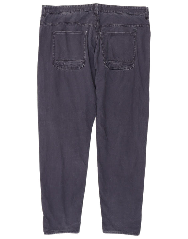 Timberland Mens Straight Casual Trousers W38 L32 Navy Blue Cotton