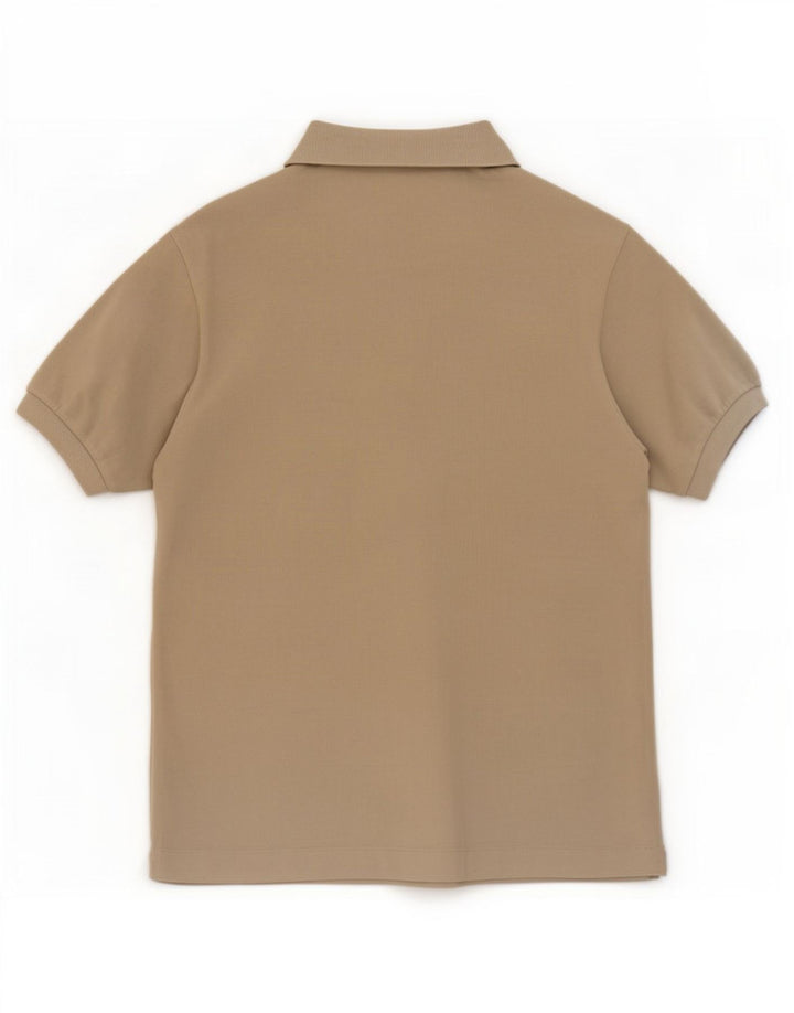 Lacoste Mens Polo Shirt Size 4 Medium Beige Cotton