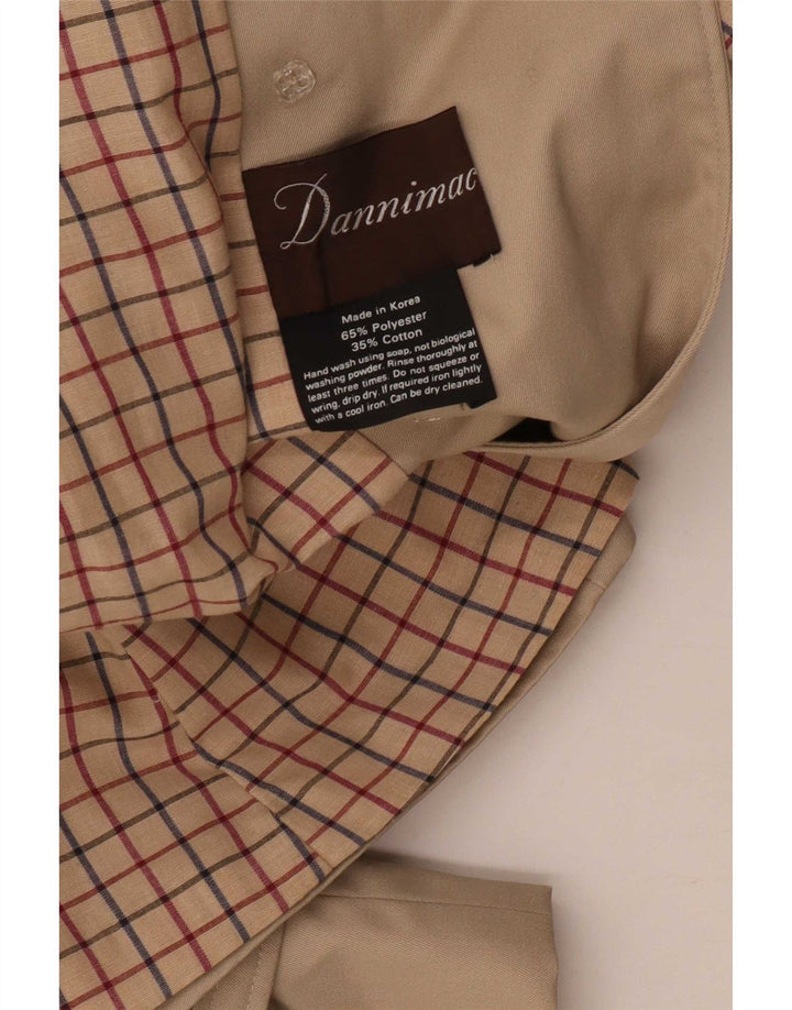 Dannimac Womens Trench Coat UK 12 Medium Beige Polyester