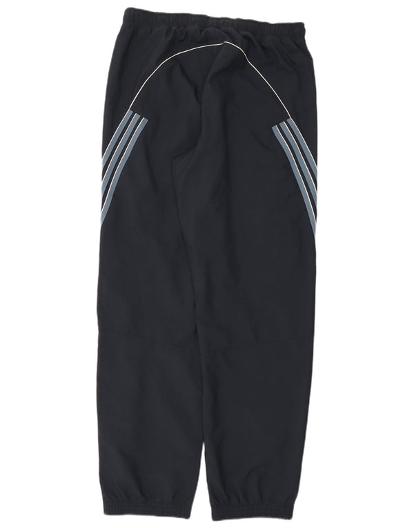 Adidas Mens Tracksuit Trousers Joggers Large Navy Blue Striped Polyester
