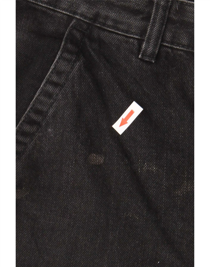 Kiabi Mens Cargo Straight Jeans IT 50 Large W34 L31 Black