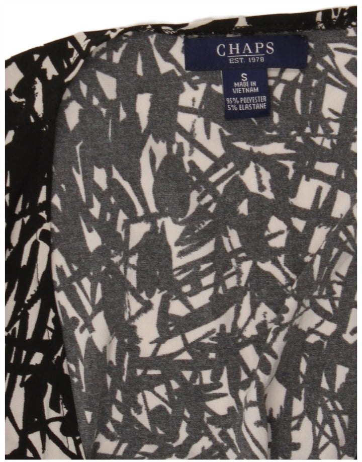 CHAPS Womens Maxi Dress UK 10 Small Black Geometric Polyester