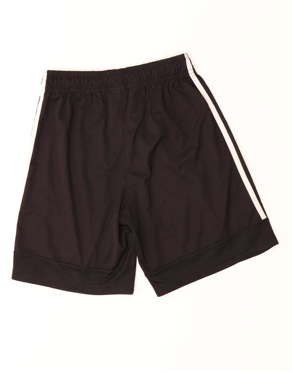 ADIDAS Boys Sport Shorts 13-14 Years Black Polyester
