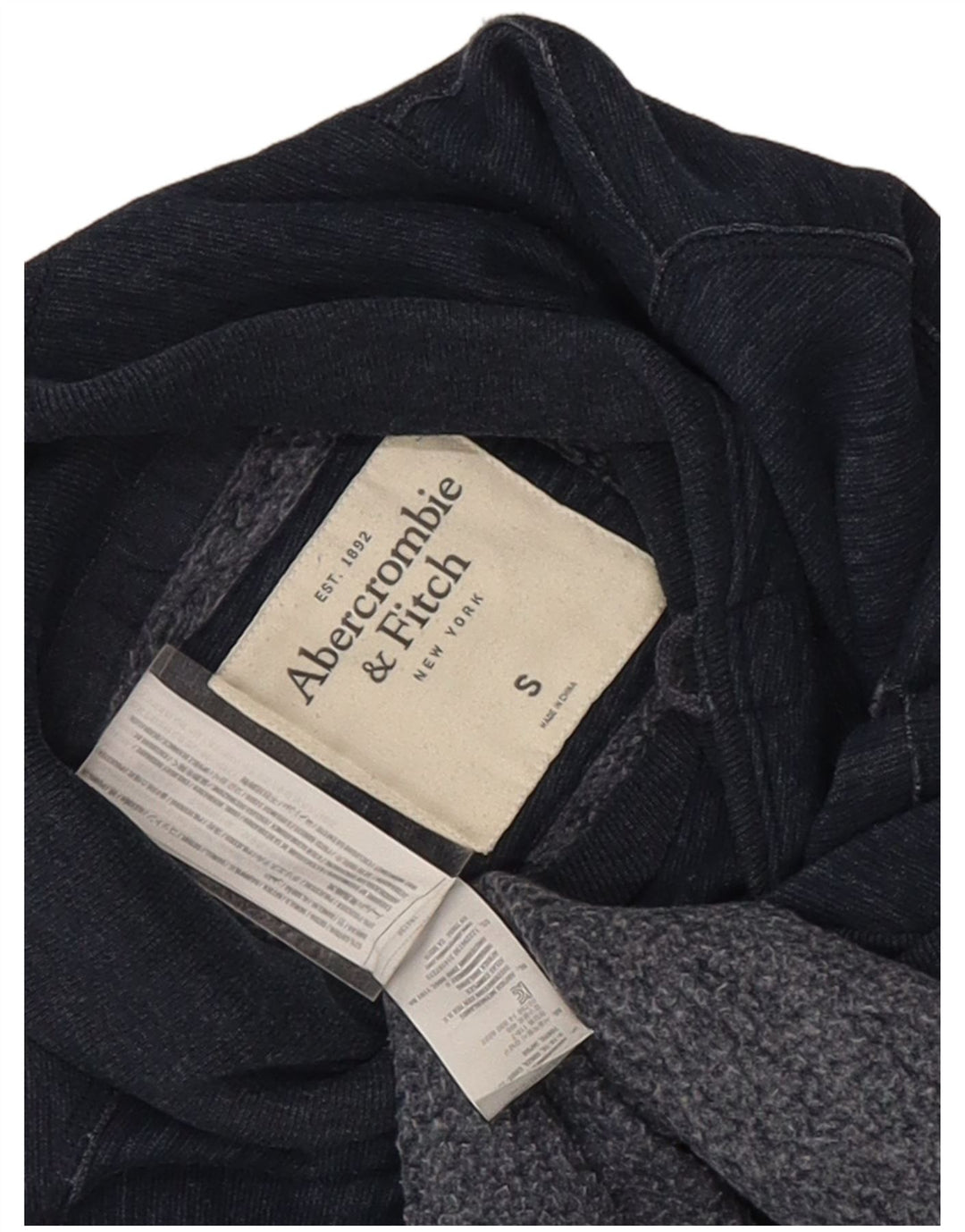 Abercrombie & Fitch Mens Sweatshirt Jumper Small Navy Blue Flecked