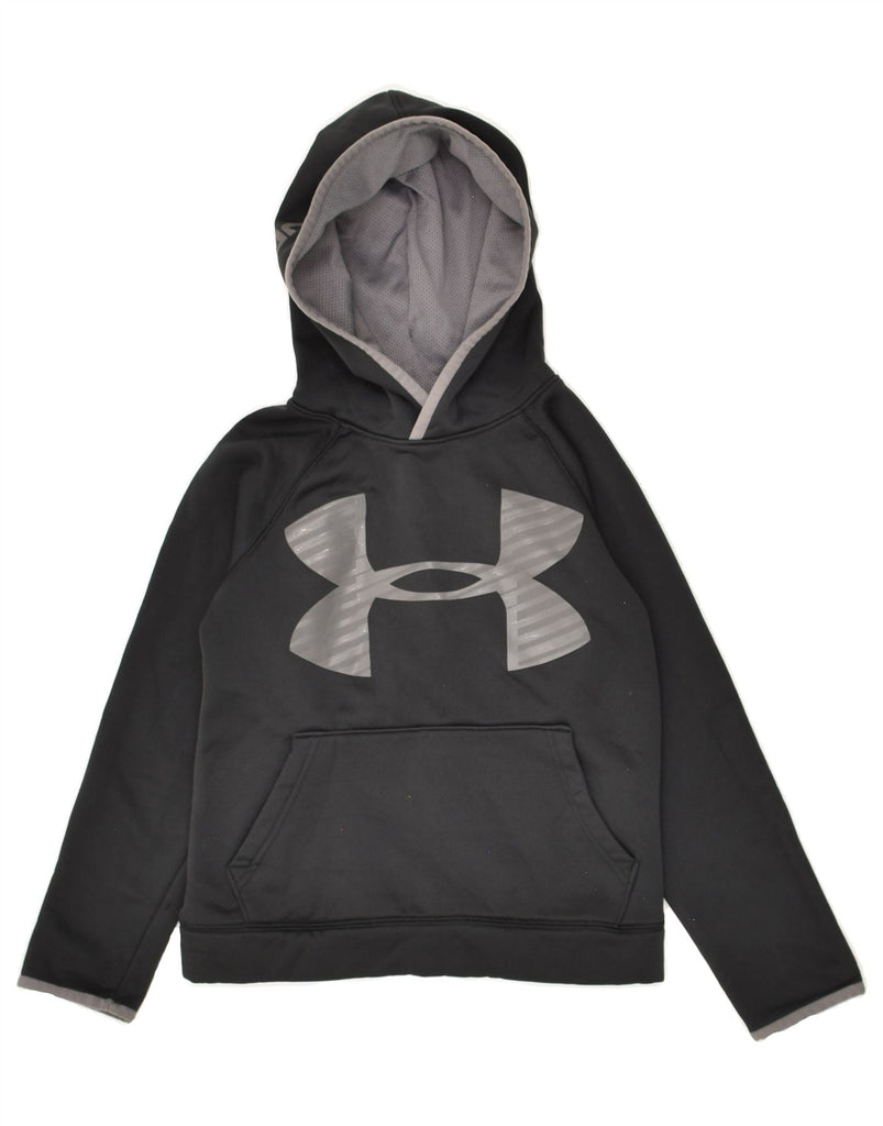 UNDER ARMOUR Boys loose Graphic Hoodie Jumper 7-8 Years Small Grey | Vintage Under Armour | Thrift | Second-Hand Under Armour | Used Clothing | Messina Hembry 