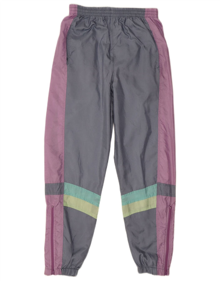 Leopard Mens Tracksuit Trousers Joggers UK 36/38 Small Grey Colourblock