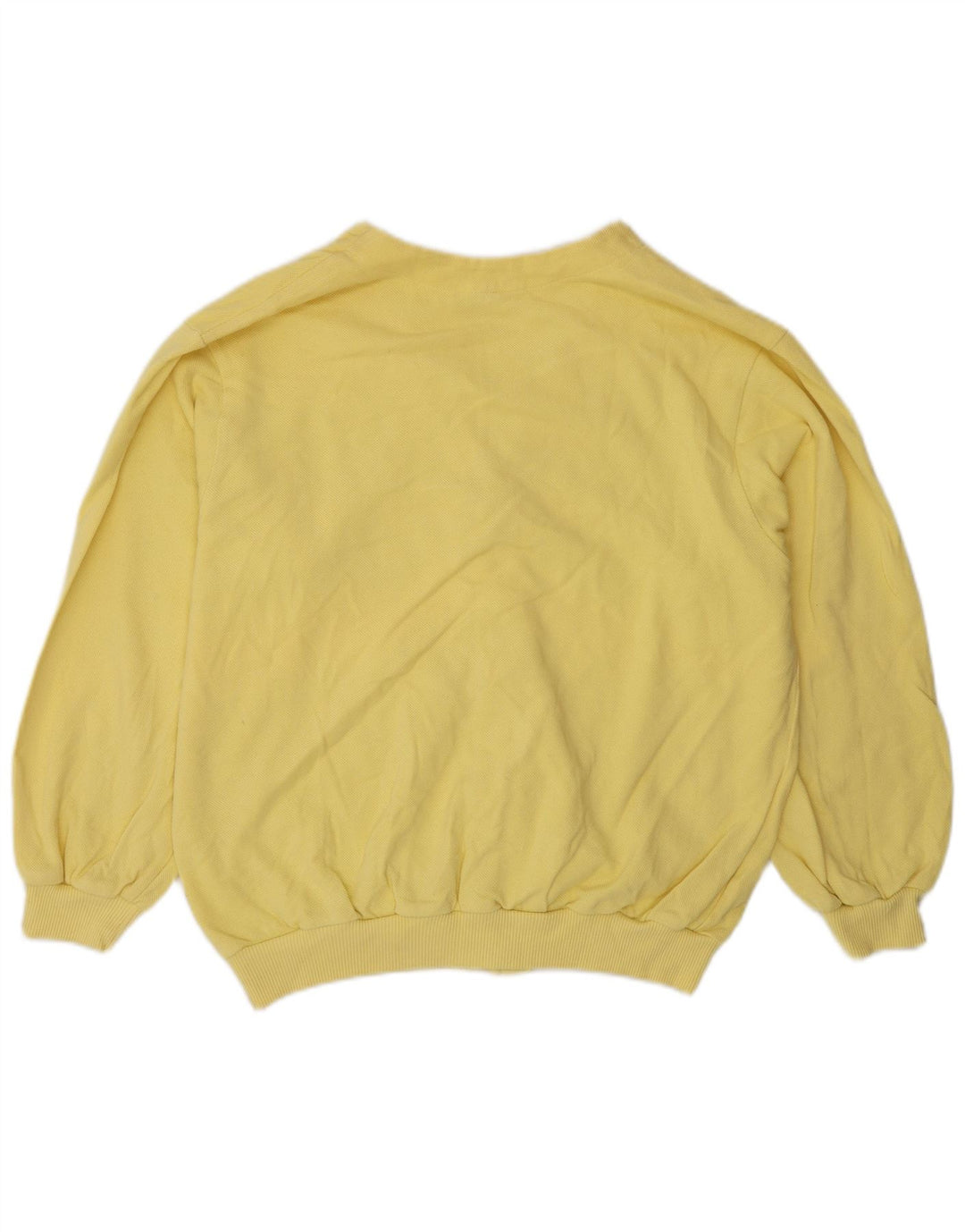 Lacoste Mens Tracksuit Top Jacket Size 3 Small Yellow Cotton