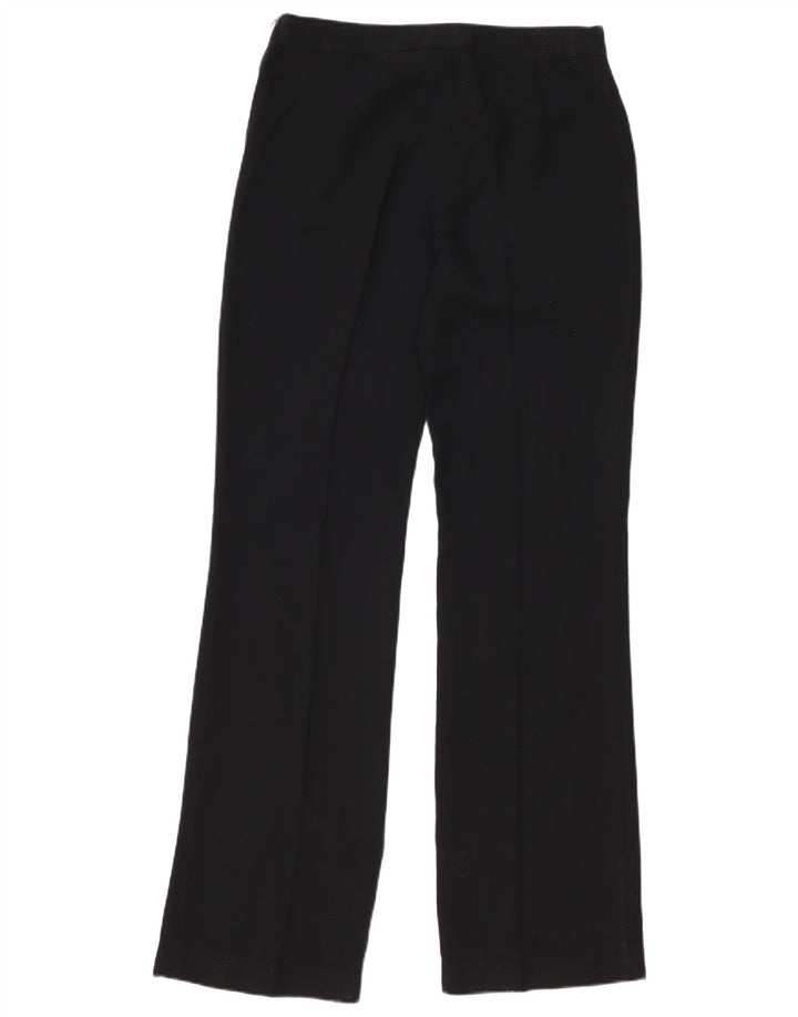 Zara Womens Straight Casual Trousers EU 40 Medium W30 L35 Black Polyester