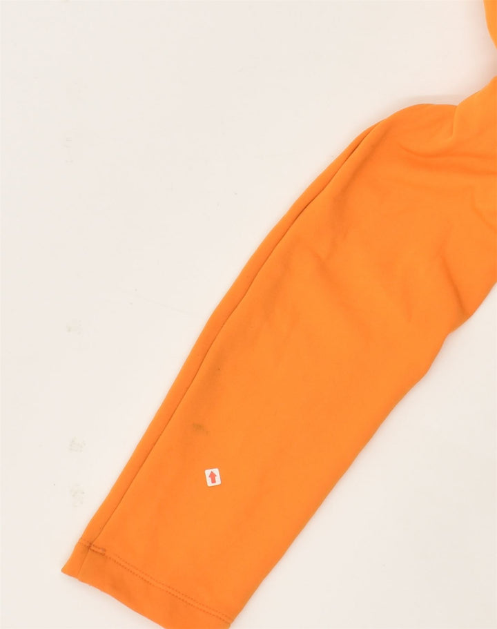 COLMAR Womens Zip Neck Sweatshirt Jumper UK 12 Medium Orange | Vintage Colmar | Thrift | Second-Hand Colmar | Used Clothing | Messina Hembry 