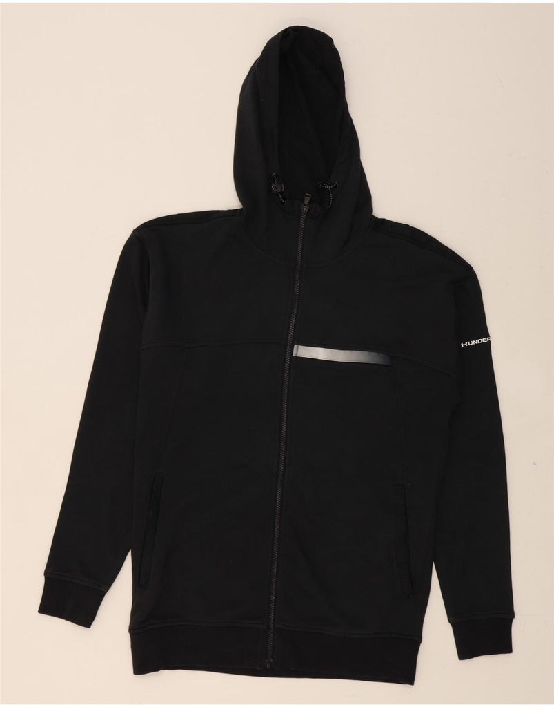 UNDER ARMOUR Mens Zip Hoodie Sweater Small Black Vintage Under Armour and Second-Hand Under Armour from Messina Hembry 