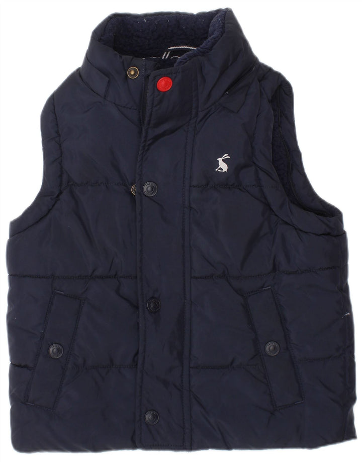 JOULES Baby Boys Padded Gilet 18-24 Months Navy Blue Polyester
