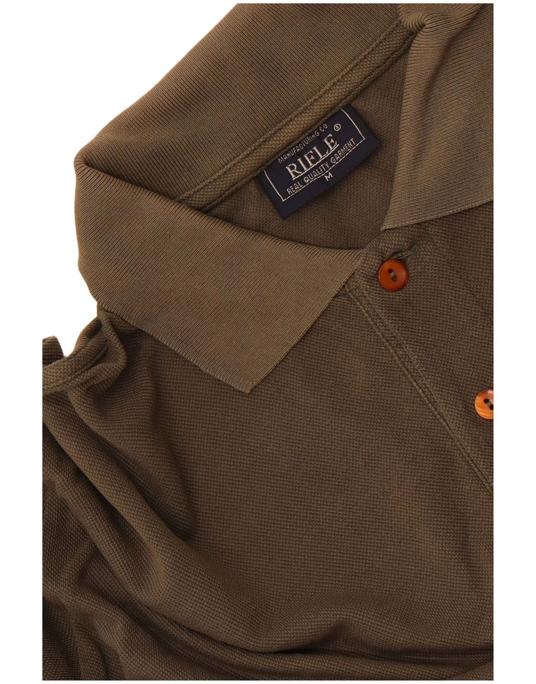 Rifle Mens Polo Shirt Medium Khaki