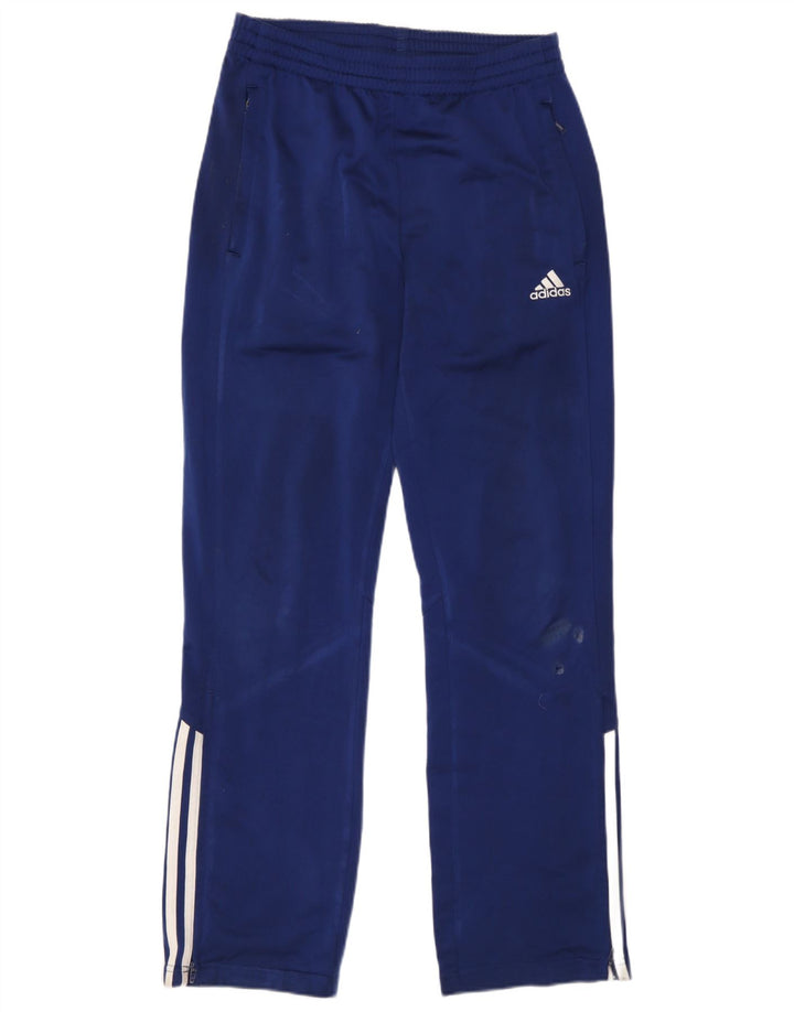 Adidas Boys Tracksuit Trousers 13-14 Years Navy Blue Polyester
