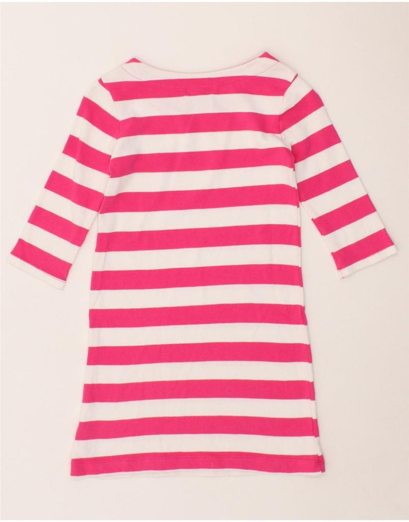 GAP Girls 3/4 Sleeve T-Shirt Dress 8-9 Years Pink Striped Vintage Gap and Second-Hand Gap from Messina Hembry 