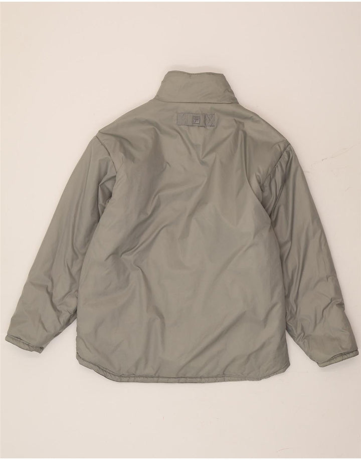 Fila Mens Reversible Padded Jacket IT 50 Large Black Colourblock Polyester