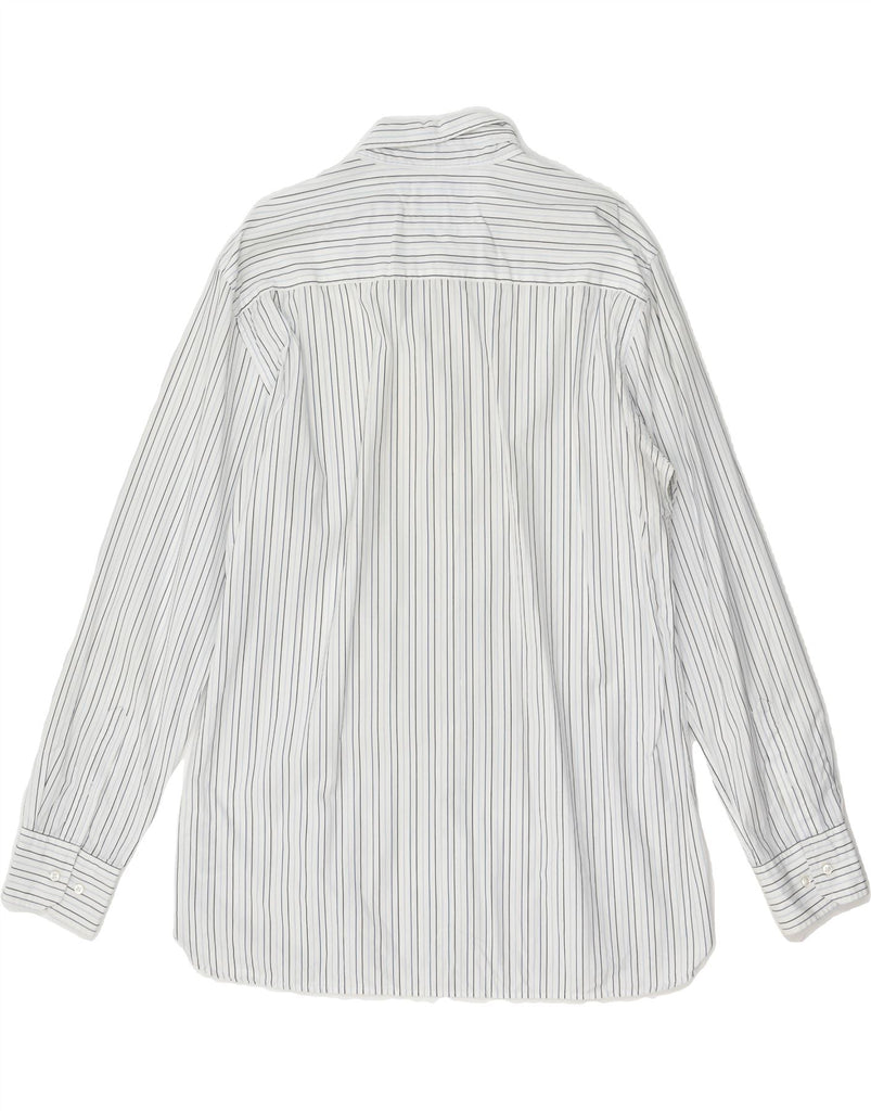 TOMMY HILFIGER Mens Tall Custom Fit Shirt Size 17 1/2  18 XL White Striped | Vintage Tommy Hilfiger | Thrift | Second-Hand Tommy Hilfiger | Used Clothing | Messina Hembry 