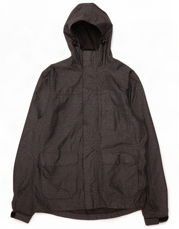 Mountain Warehouse Mens Hooded Rain Jacket UK 36 Small Grey Polyester