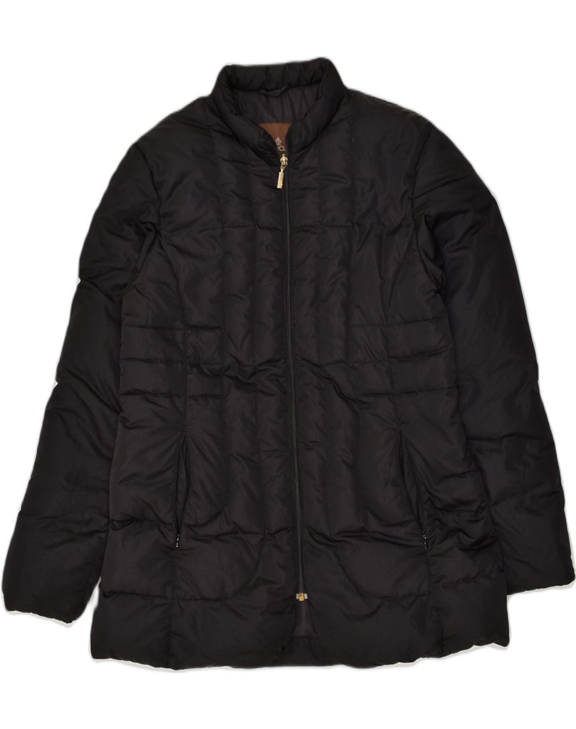 MONCLER Womens Padded Coat Size 4 Large Black Polyester | Vintage Moncler | Thrift | Second-Hand Moncler | Used Clothing | Messina Hembry 