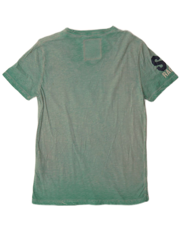 Superdry Mens Graphic T-Shirt Top Medium Green Cotton