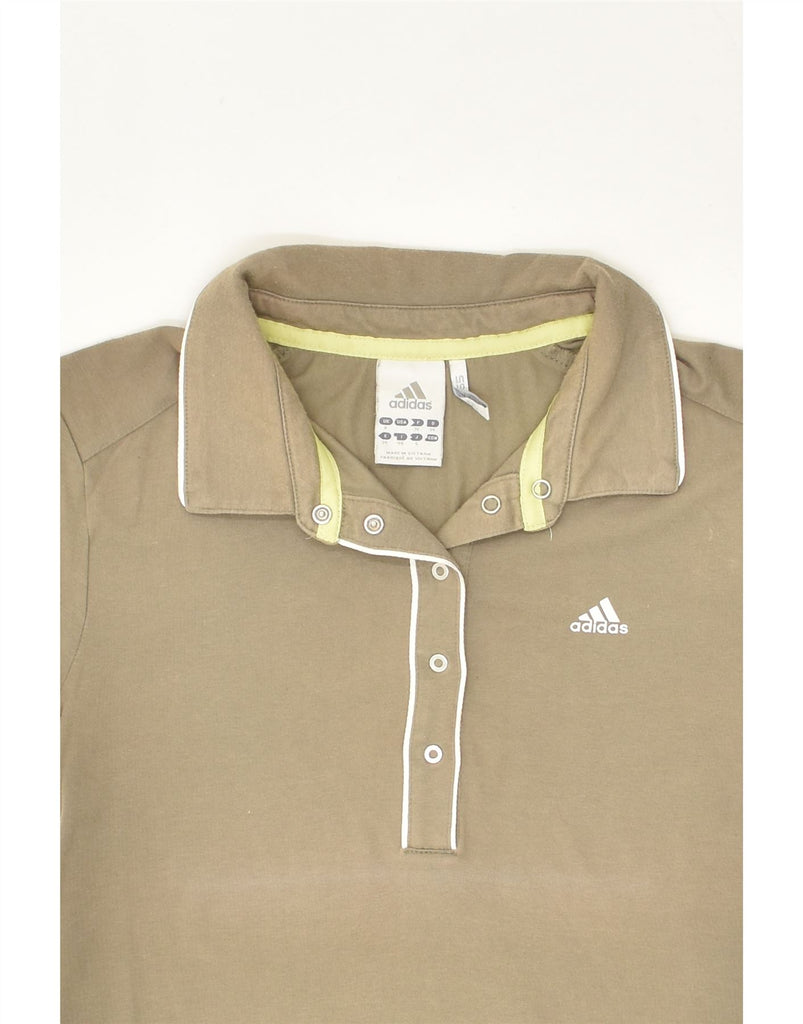 ADIDAS Womens Clima 365 Polo Shirt UK 8 Small Beige Cotton | Vintage Adidas | Thrift | Second-Hand Adidas | Used Clothing | Messina Hembry 