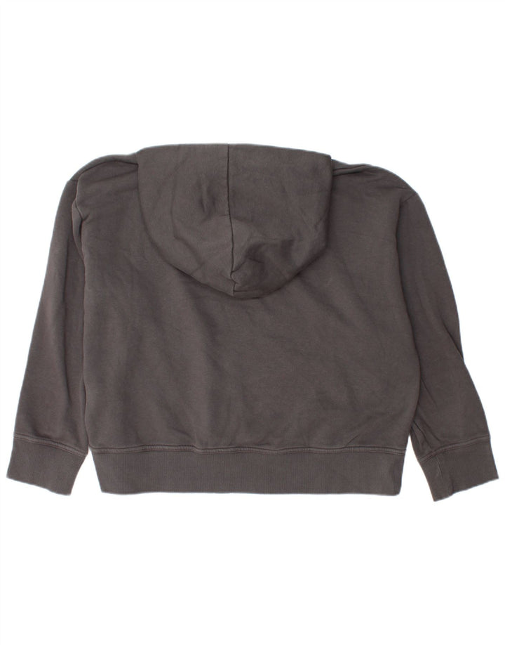 Zara Womens Oversized Hoodie Jumper UK 14 Medium Grey Cotton
