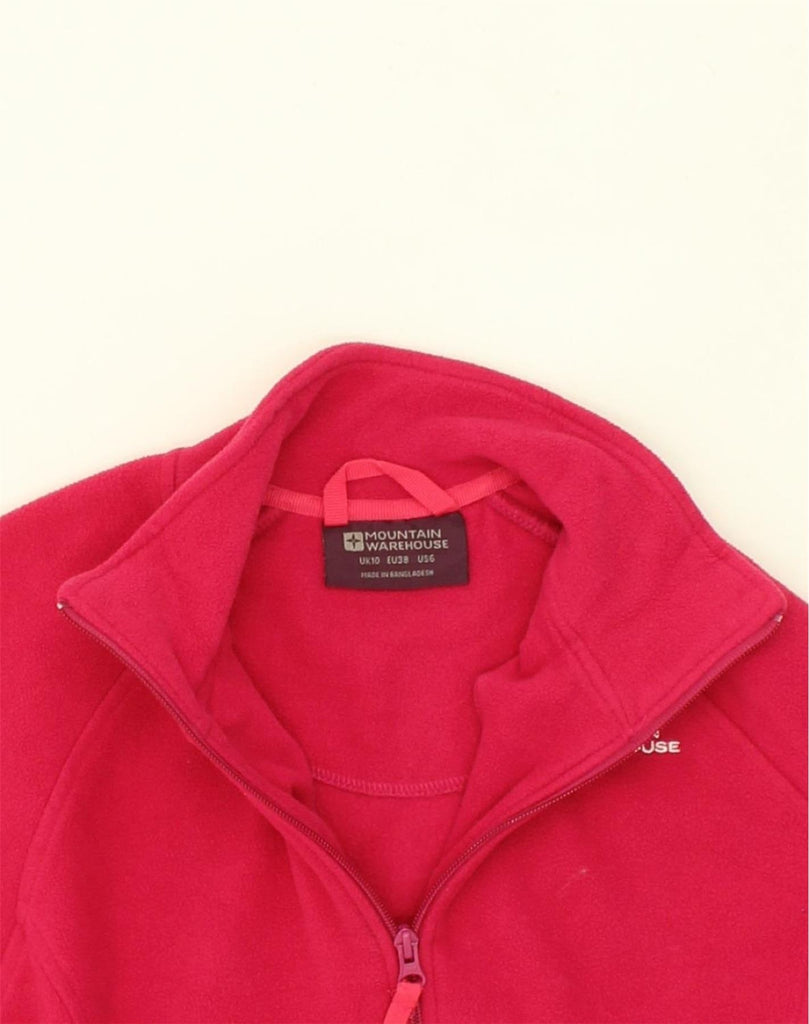 MOUNTAIN WAREHOUSE Womens Fleece Jacket UK 10 Small  Red Polyester | Vintage Mountain Warehouse | Thrift | Second-Hand Mountain Warehouse | Used Clothing | Messina Hembry 