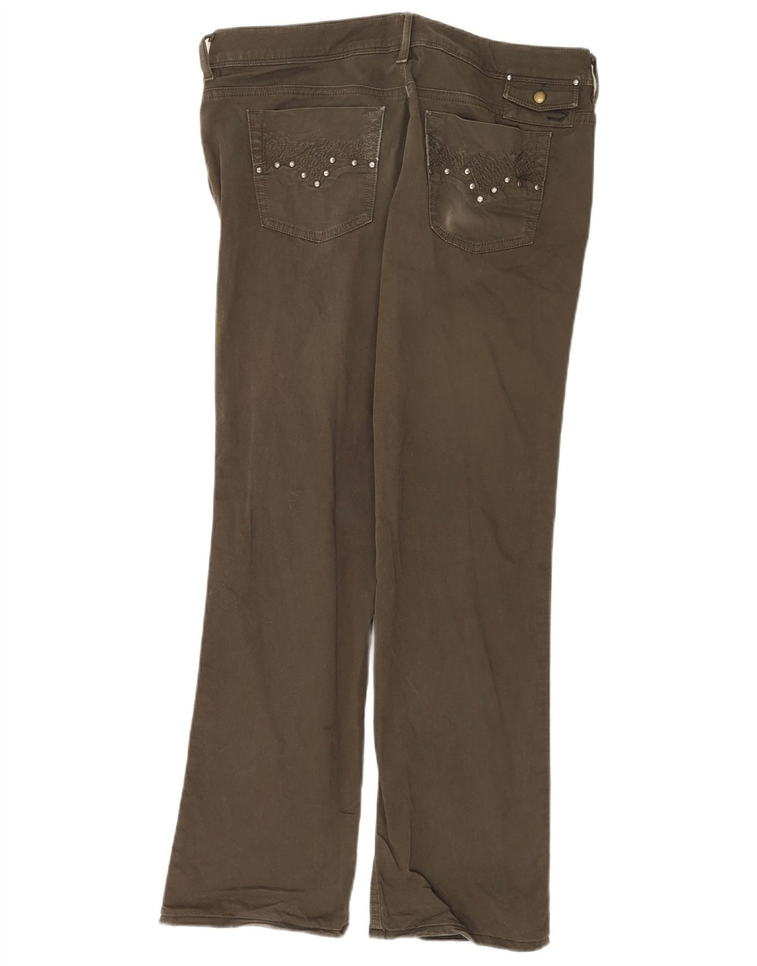 Diesel Womens Bootcut Jeans W33 L30 Khaki Cotton