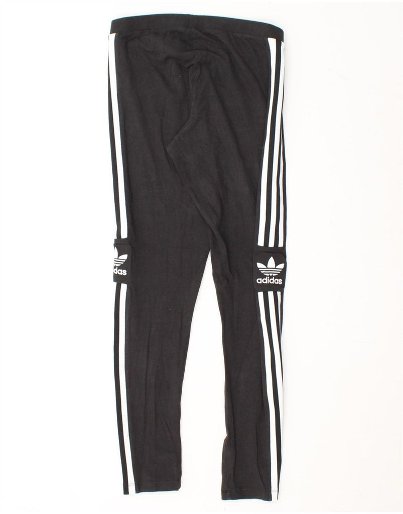 ADIDAS Womens Leggings UK 10 Small Black Colourblock Cotton Vintage Adidas and Second-Hand Adidas from Messina Hembry 