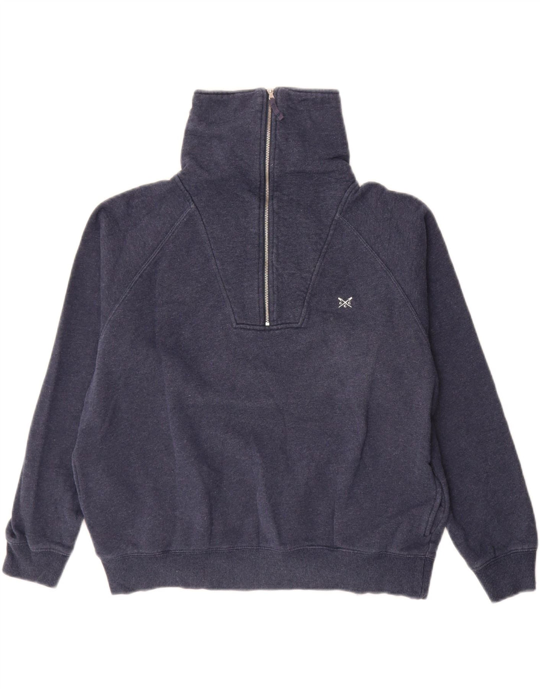 CREW CLOTHING Womens Oversized Sweatshirt Jumper UK 10 Small Navy Blue