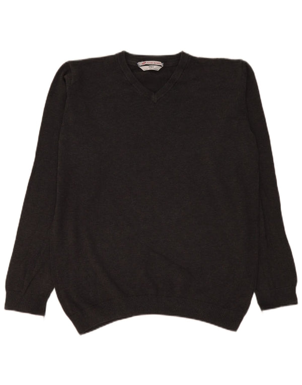 Marks & Spencer Boys V-Neck Jumper Sweater 15-16 Years Grey Cotton