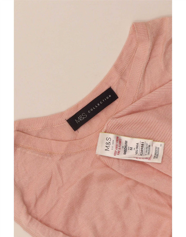 Marks & Spencer Womens Vest Top UK 12 Medium Pink Viscose
