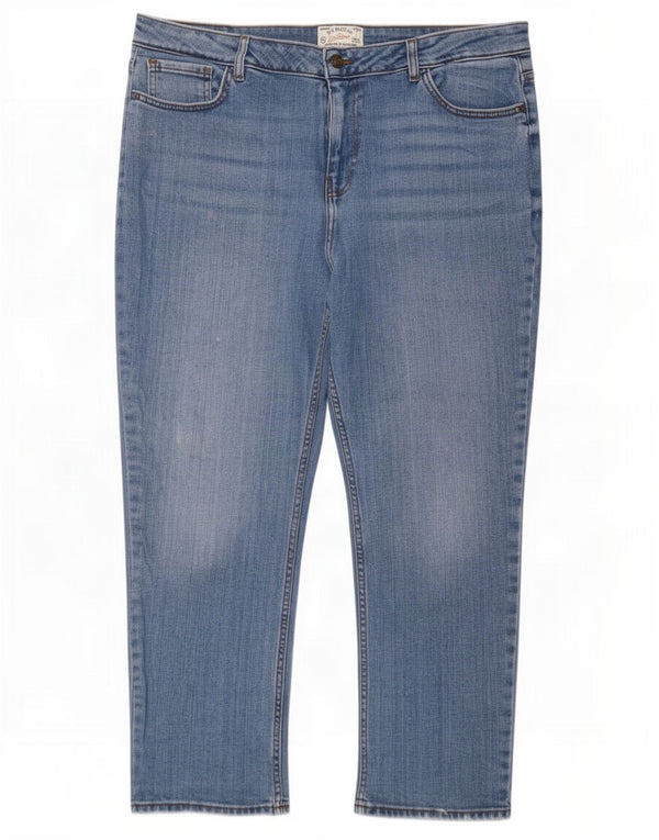 Fat Face Womens Chesham Girlfriend Crop Slim Jeans UK 16 Large W38 L26 Blue
