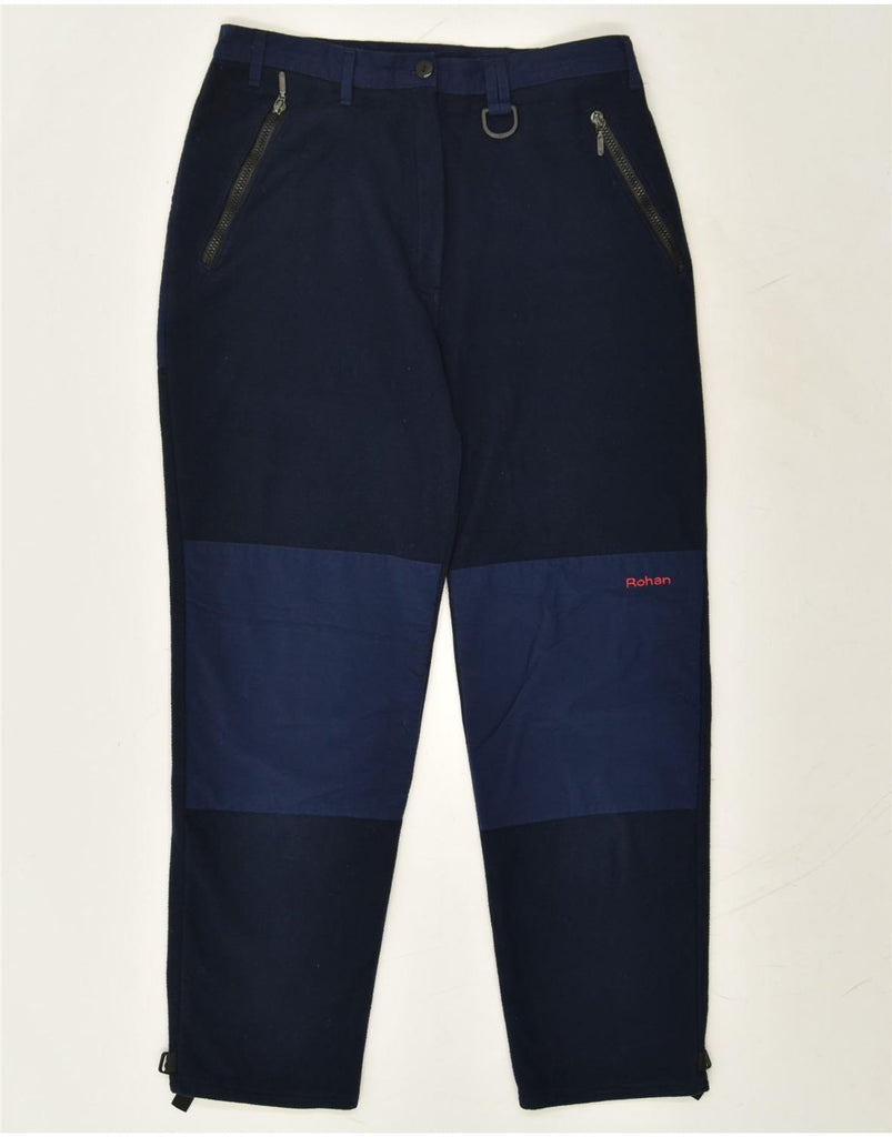 ROHAN Womens Straight Windbreaker Trousers UK 14 Medium W30 L27 Navy Blue | Vintage Rohan | Thrift | Second-Hand Rohan | Used Clothing | Messina Hembry 