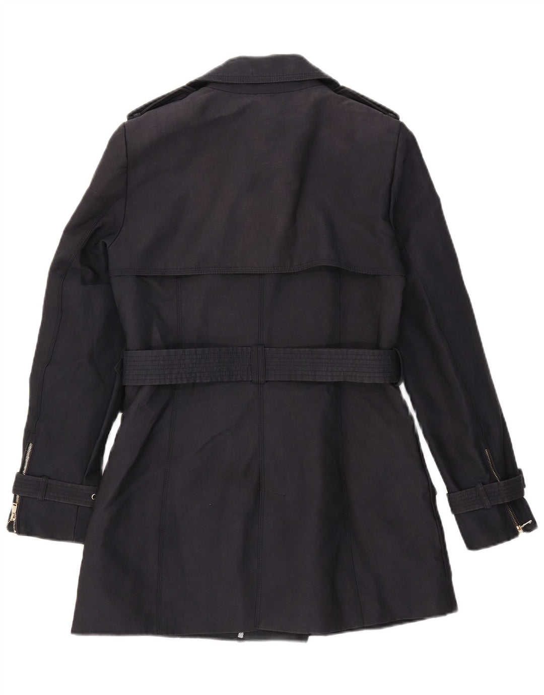 Zara Womens Trench Coat UK 12 Medium Navy Blue