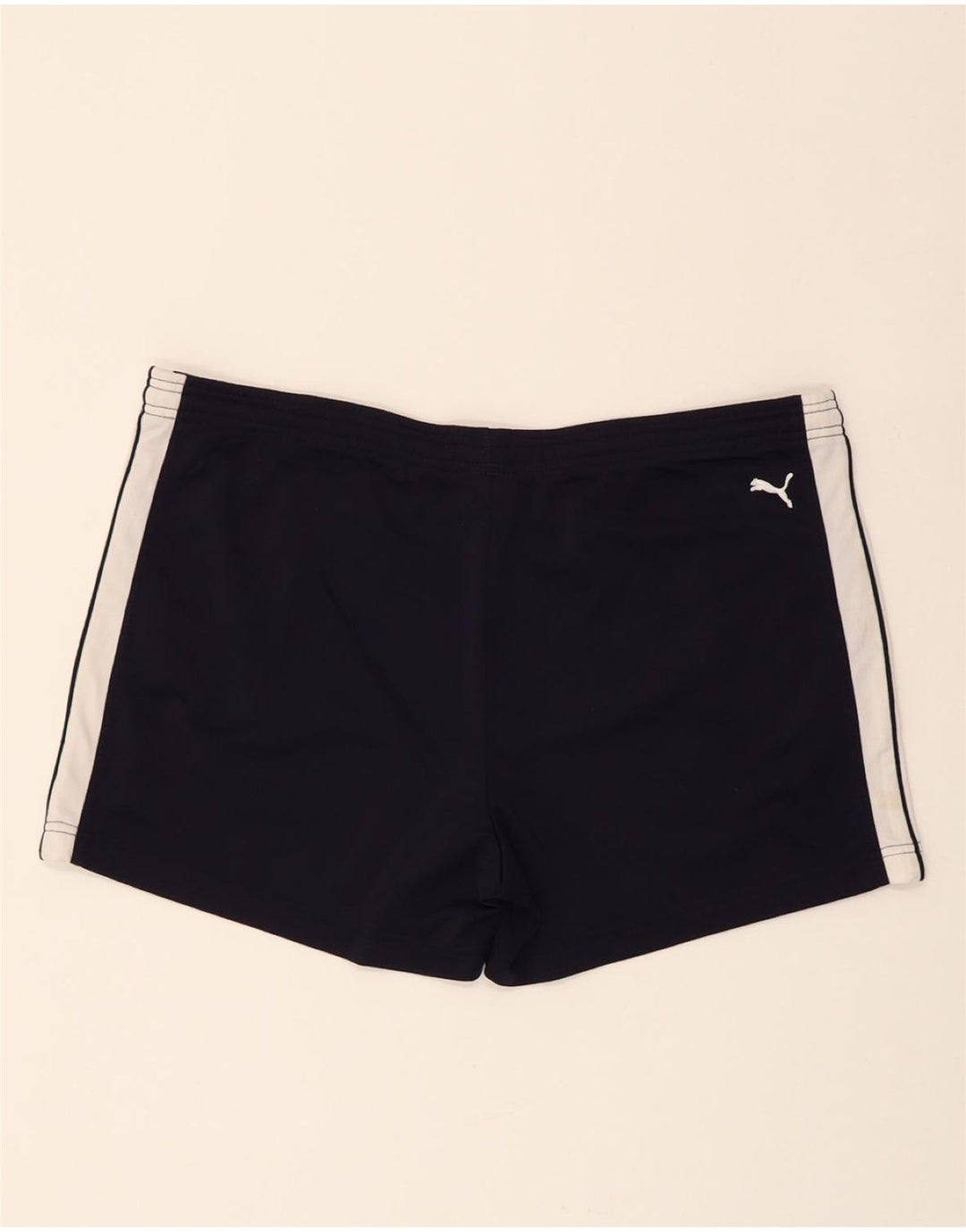PUMA Womens Sport Shorts UK 14 Medium Navy Blue Vintage Puma and Second-Hand Puma from Messina Hembry 