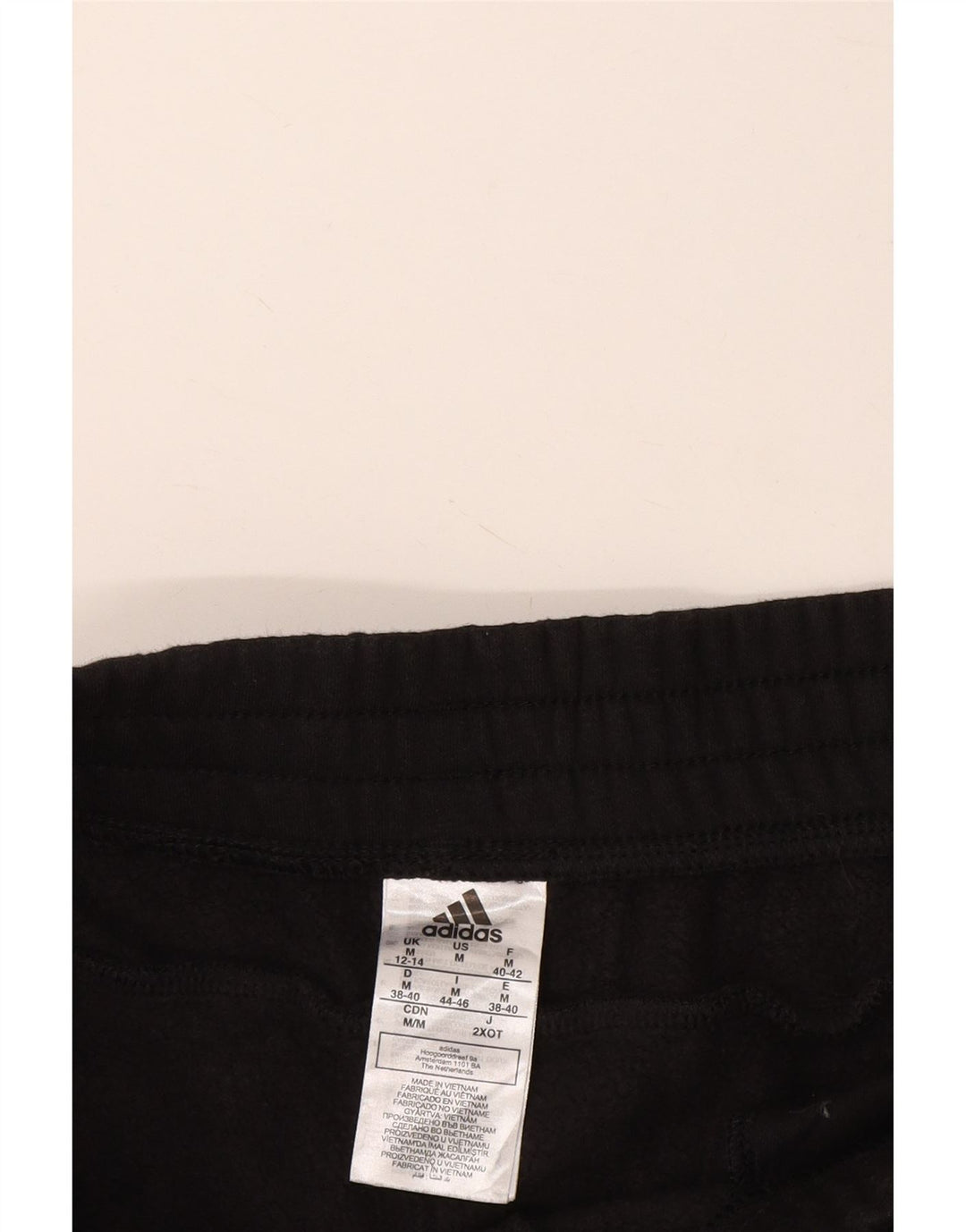 ADIDAS Womens Tracksuit Trousers Joggers UK 12/14 Medium  Black Cotton