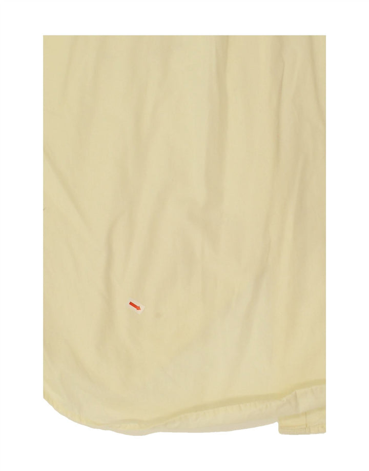 TRUSSARDI Mens Short Sleeve Shirt Large Yellow Vintage Trussardi and Second-Hand Trussardi from Messina Hembry 