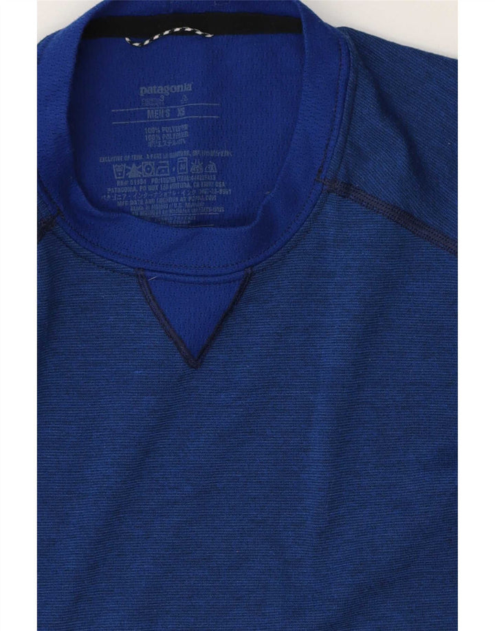 Patagonia Mens Regular Fit Top Long Sleeve XS Blue Polyester
