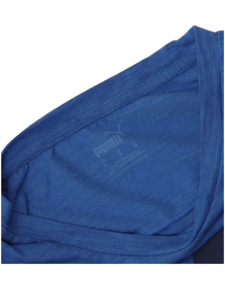 Puma Mens Graphic T-Shirt Top Medium Blue