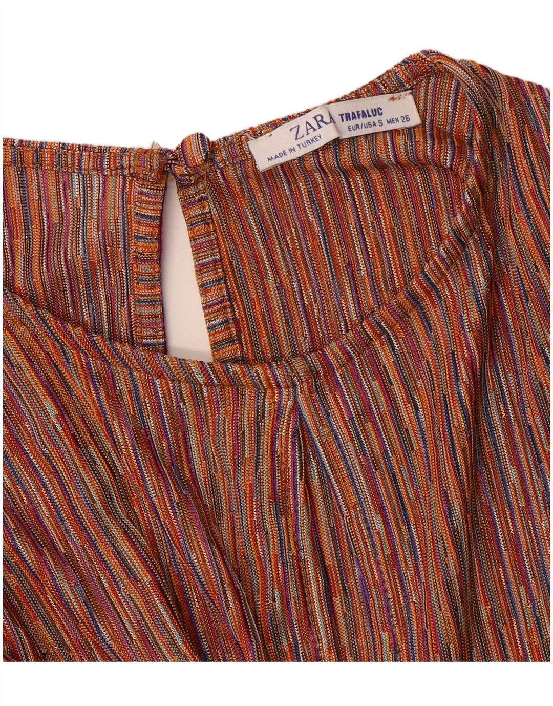Zara Womens Front Tie Playsuit UK 10 Small Multicoloured Striped