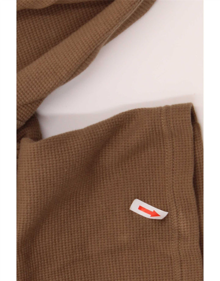 Calvin Klein Mens Top Long Sleeve 2XL Brown Cotton