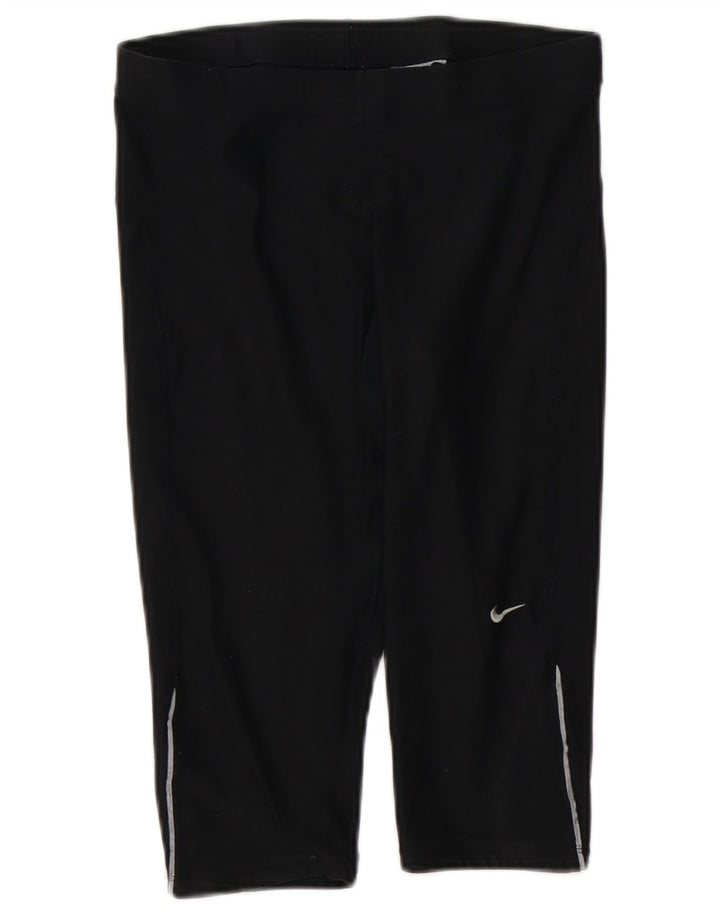 Nike Womens Dri Fit Capri Tracksuit Trousers UK 12/14 Medium Black