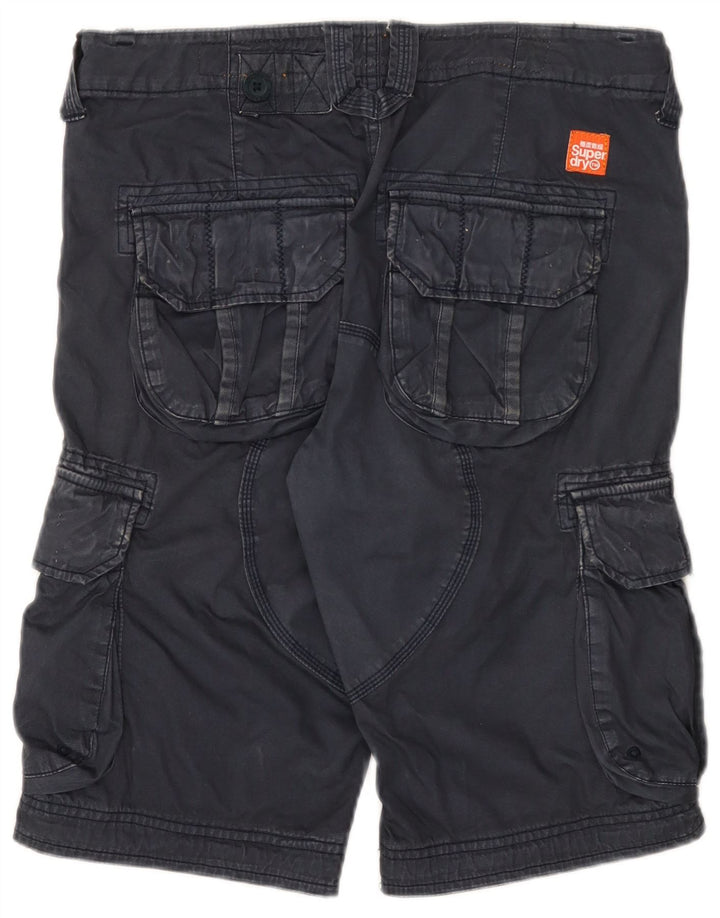 Superdry Mens Cargo Shorts Small W32 Navy Blue Cotton