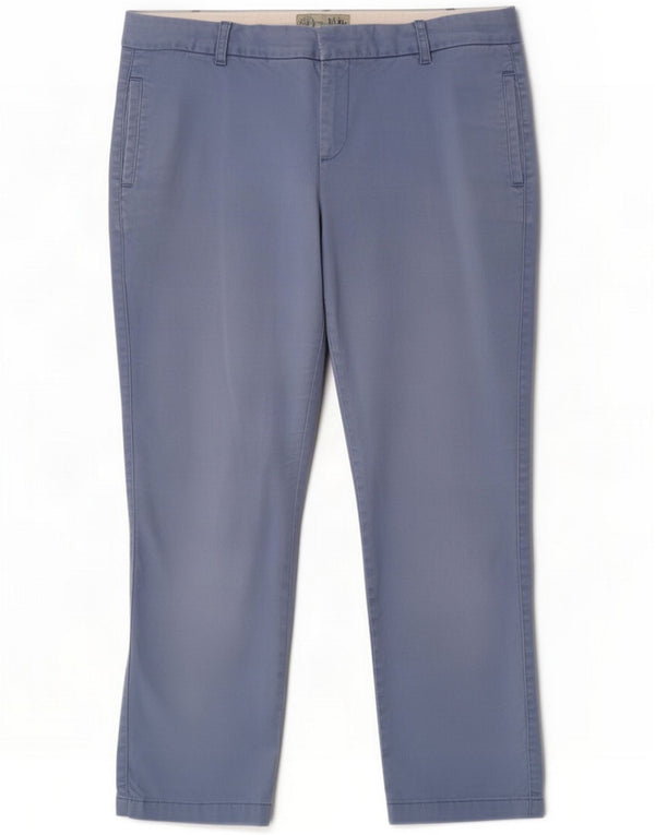 Fat Face Womens Slim Cropped Trousers UK 12 Medium W34 L25 Blue