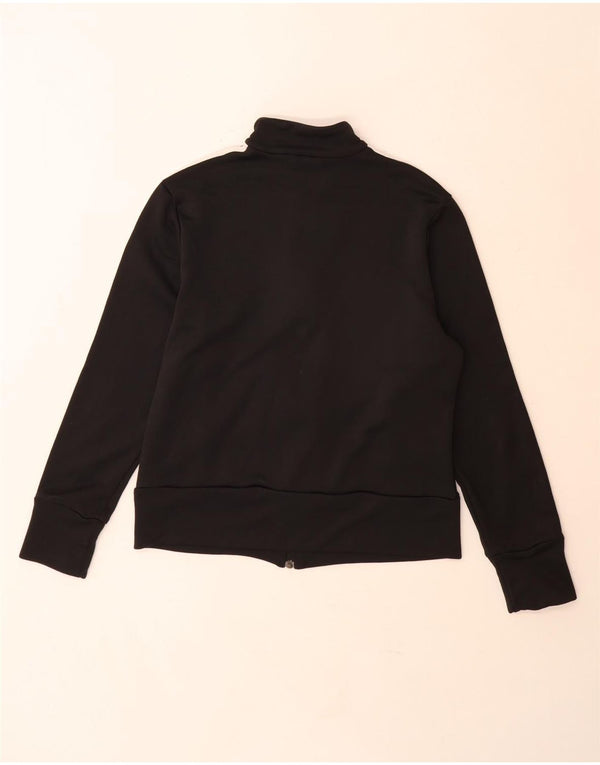 Adidas Womens Tracksuit Top Jacket UK 16 Large  Black Polyester