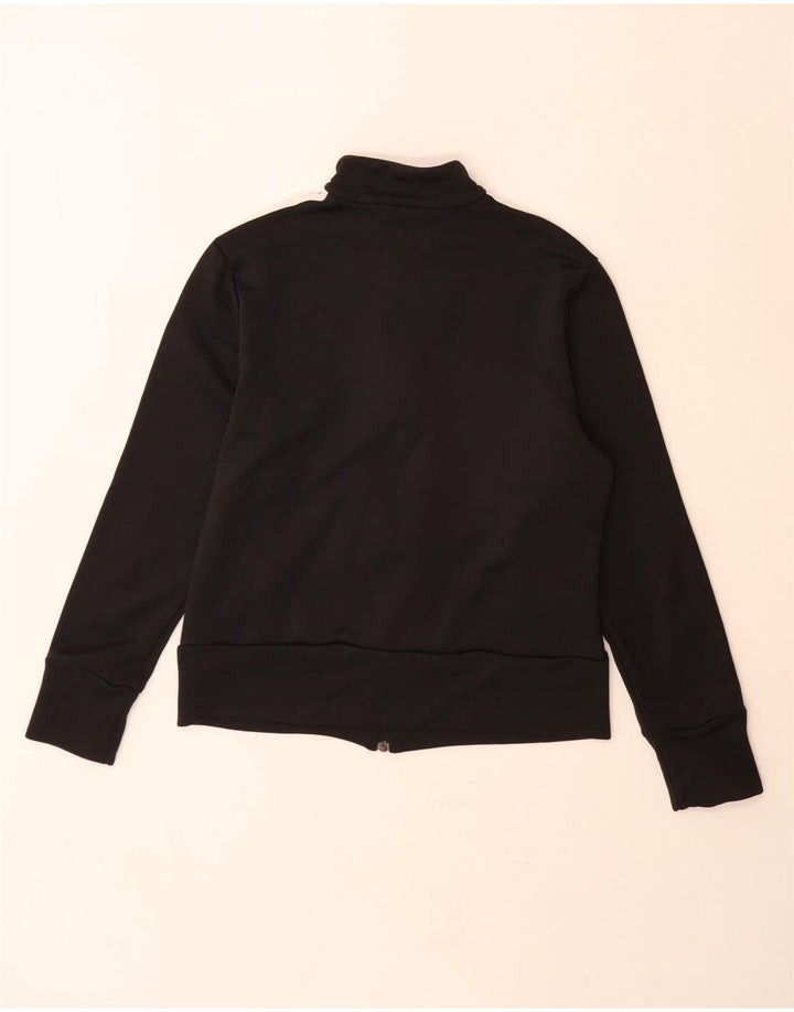 Adidas Womens Tracksuit Top Jacket UK 16 Large  Black Polyester
