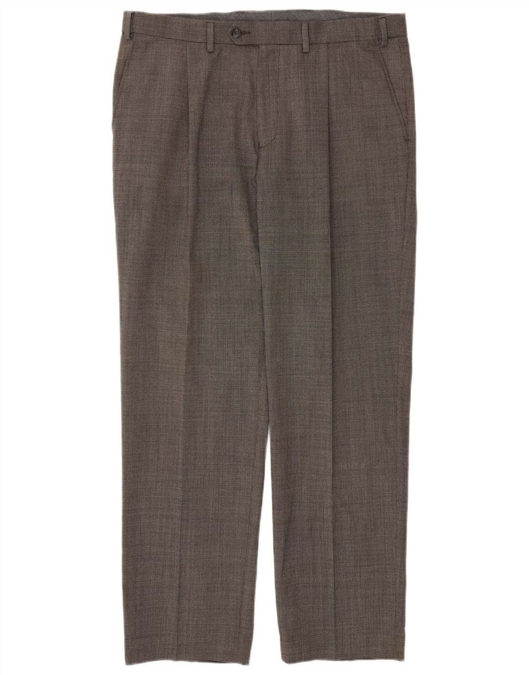 Marks & Spencer Mens Regular Fit Casual Trousers W36 L31 Grey Polyester