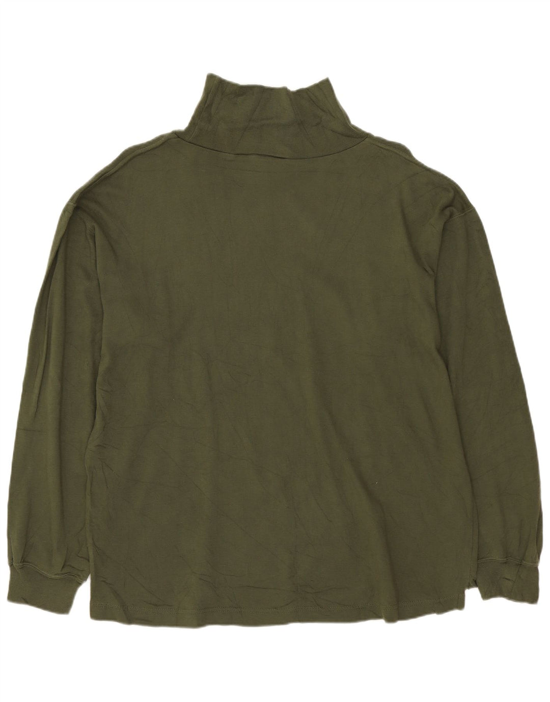 Dockers Womens Top Long Sleeve UK 14 Medium Khaki Cotton